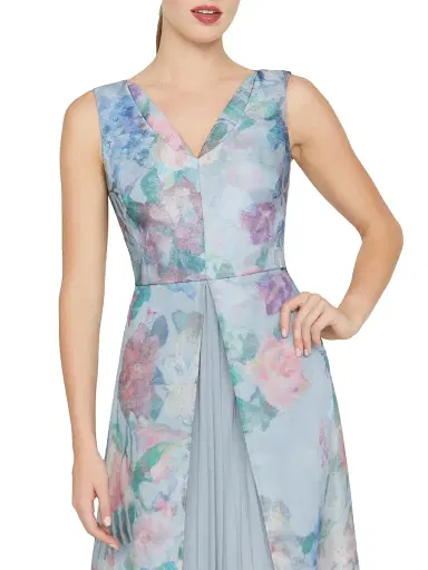 Kay Unger Women's Merida Floral Organza A-Line Gown - Spring Mist | Thumbnail 5 Kay Unger Women's Merida Floral Organza A-Line Gown - Spring Mist | Thumbnail 5