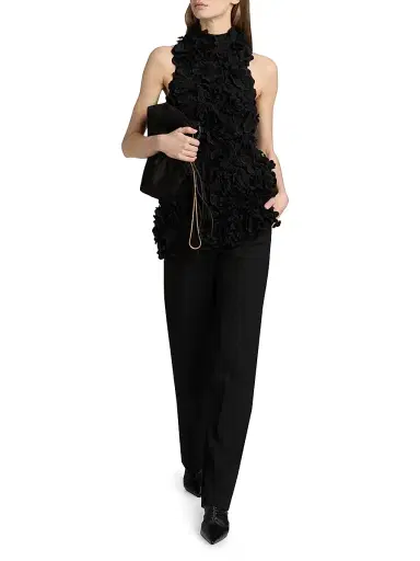 Altuzarra Women's Sigourney Floral Appliqué Top - Black | Thumbnail 2 Altuzarra Women's Sigourney Floral Appliqué Top - Black | Thumbnail 2