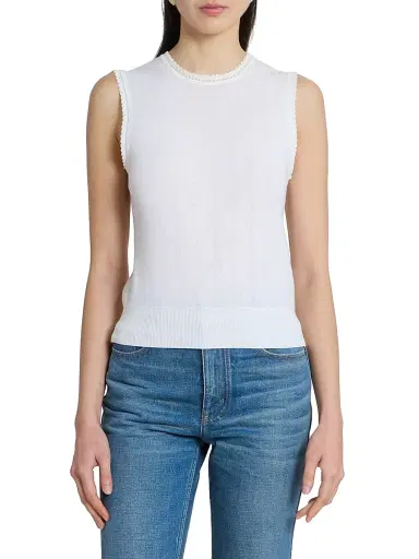 Chloé Women's Wool Knit Sleeveless Top - Iconic Milk | Thumbnail 3 Chloé Women's Wool Knit Sleeveless Top - Iconic Milk | Thumbnail 3