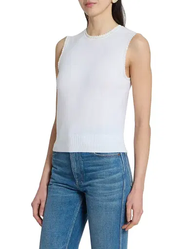 Chloé Women's Wool Knit Sleeveless Top - Iconic Milk | Thumbnail 4 Chloé Women's Wool Knit Sleeveless Top - Iconic Milk | Thumbnail 4