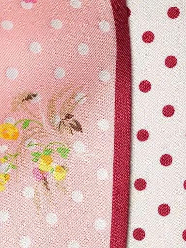 Prada Women's Printed Silk Twill Skinny Scarf - Pink | Thumbnail 3 Prada Women's Printed Silk Twill Skinny Scarf - Pink | Thumbnail 3