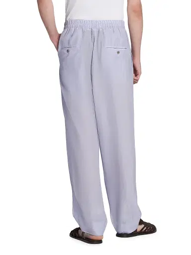 Giorgio Armani Men's Cotton Poplin Trousers - Solid Light - Size 44 | Thumbnail 5 Giorgio Armani Men's Cotton Poplin Trousers - Solid Light - Size 44 | Thumbnail 5