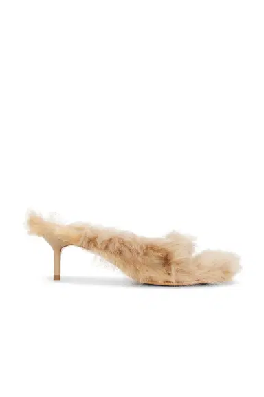 Acne Studios Beverly Shearling Kitten Sandal | Thumbnail 1 Acne Studios Beverly Shearling Kitten Sandal | Thumbnail 1
