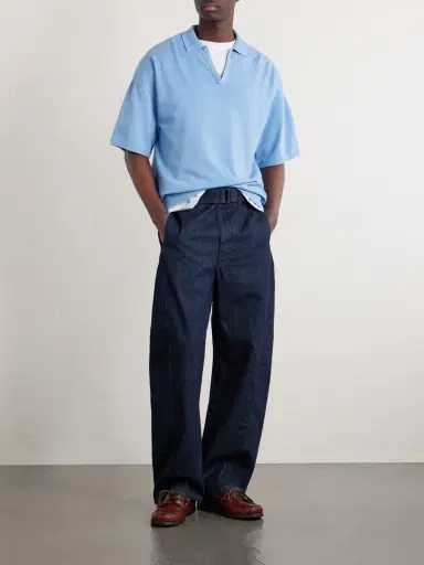 Blue Blue Japan Knitted Polo Shirt - Men | Thumbnail 2 Blue Blue Japan Knitted Polo Shirt - Men | Thumbnail 2