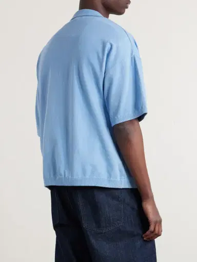 Blue Blue Japan Knitted Polo Shirt - Men | Thumbnail 4 Blue Blue Japan Knitted Polo Shirt - Men | Thumbnail 4