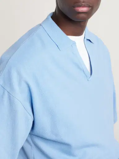 Blue Blue Japan Knitted Polo Shirt - Men | Thumbnail 5 Blue Blue Japan Knitted Polo Shirt - Men | Thumbnail 5