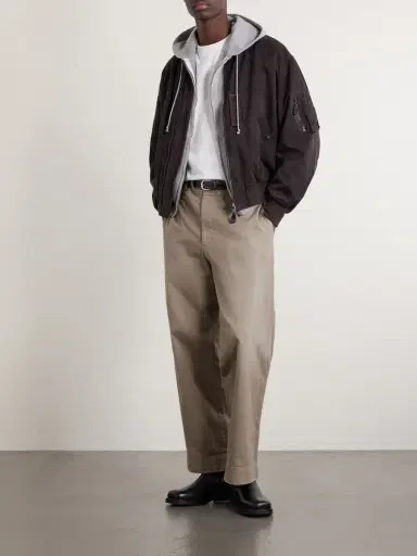 A.PRESSE Wide-Leg Cotton-Twill Trousers - Men | Thumbnail 2 A.PRESSE Wide-Leg Cotton-Twill Trousers - Men | Thumbnail 2