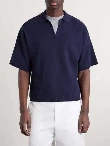 Blue Blue Japan Knitted Polo Shirt - Men | Thumbnail 3 Blue Blue Japan Knitted Polo Shirt - Men | Thumbnail 3