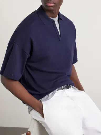 Blue Blue Japan Knitted Polo Shirt - Men | Thumbnail 5 Blue Blue Japan Knitted Polo Shirt - Men | Thumbnail 5