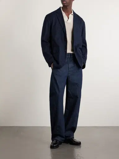 Blue Blue Japan Textured Cotton Suit Jacket - Men | Thumbnail 2 Blue Blue Japan Textured Cotton Suit Jacket - Men | Thumbnail 2