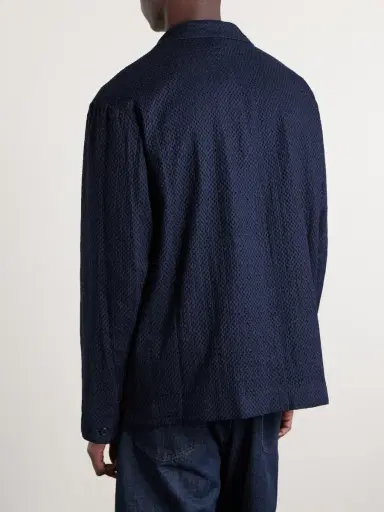 Blue Blue Japan Textured Cotton Suit Jacket - Men | Thumbnail 4 Blue Blue Japan Textured Cotton Suit Jacket - Men | Thumbnail 4