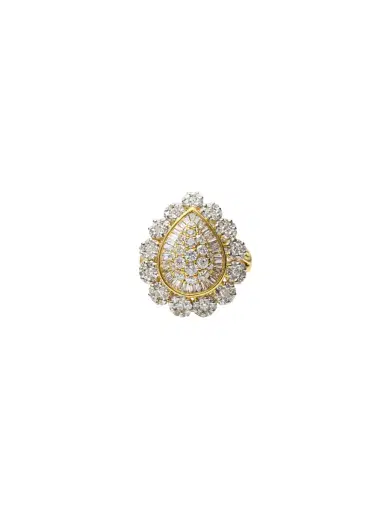 Wish Fine Jewelry 1.00ct Diamond 18K Gold Pear Halo Cocktail Ring | Thumbnail 1 Wish Fine Jewelry 1.00ct Diamond 18K Gold Pear Halo Cocktail Ring | Thumbnail 1