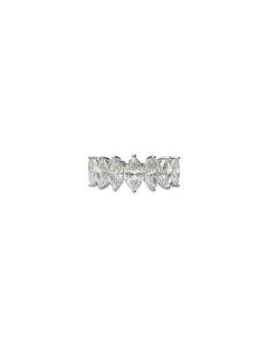 Wish Fine Jewelry 4.25ct Diamond 18K Gold Marquise Eternity Band Ring | Thumbnail 1 Wish Fine Jewelry 4.25ct Diamond 18K Gold Marquise Eternity Band Ring | Thumbnail 1