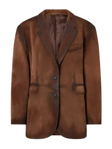Acne Studios Distressed Suede Blazer | Thumbnail 1 Acne Studios Distressed Suede Blazer | Thumbnail 1
