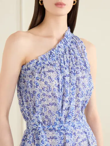 Marant Étoile Estella Floral-print Organic Cotton Mini Dress | Thumbnail 4 Marant Étoile Estella Floral-print Organic Cotton Mini Dress | Thumbnail 4