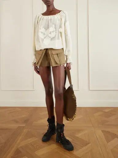 Isabel Marant Dalyna Lace Trimmed Organic Cotton Blouse | Thumbnail 2 Isabel Marant Dalyna Lace Trimmed Organic Cotton Blouse | Thumbnail 2
