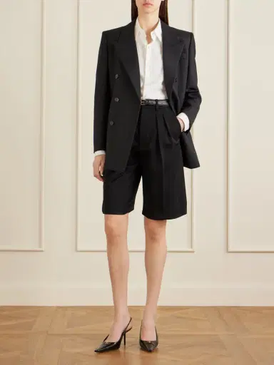 Saint Laurent Wool Straight-leg Capri Pants | Thumbnail 2 Saint Laurent Wool Straight-leg Capri Pants | Thumbnail 2