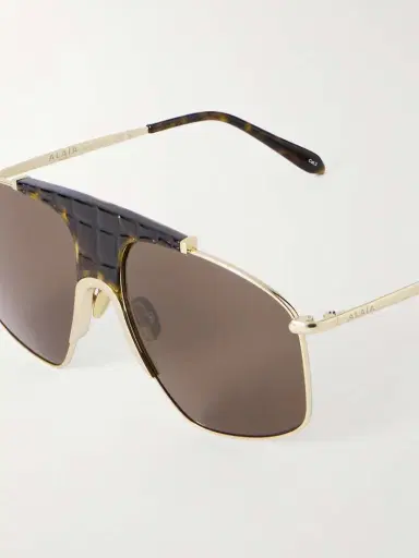 Alaïa Aviator-style Gold-tone And Tortoiseshell Acetate Sunglasses | Thumbnail 5 Alaïa Aviator-style Gold-tone And Tortoiseshell Acetate Sunglasses | Thumbnail 5