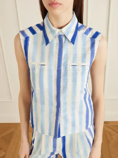 Emporio Sirenuse Ylena Striped Cotton Shirt | Thumbnail 4 Emporio Sirenuse Ylena Striped Cotton Shirt | Thumbnail 4