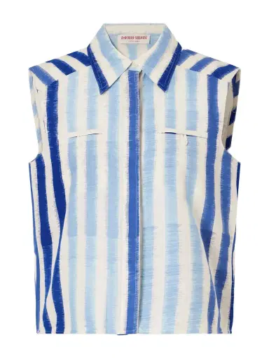 Emporio Sirenuse Ylena Striped Cotton Shirt | Thumbnail 1 Emporio Sirenuse Ylena Striped Cotton Shirt | Thumbnail 1