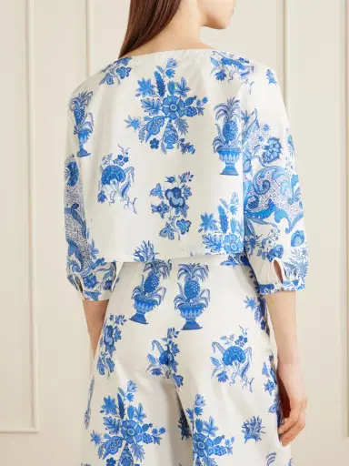 Emporio Sirenuse New Jinny Chintz Floral-print Cotton Blouse | Thumbnail 3 Emporio Sirenuse New Jinny Chintz Floral-print Cotton Blouse | Thumbnail 3