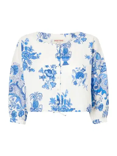 Emporio Sirenuse New Jinny Chintz Floral-print Cotton Blouse | Thumbnail 1 Emporio Sirenuse New Jinny Chintz Floral-print Cotton Blouse | Thumbnail 1