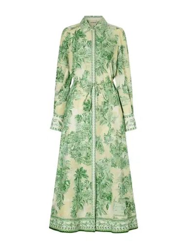 ALÉMAIS Sara Belted Printed Cotton And Silk-blend Maxi Dress | Thumbnail 1 ALÉMAIS Sara Belted Printed Cotton And Silk-blend Maxi Dress | Thumbnail 1