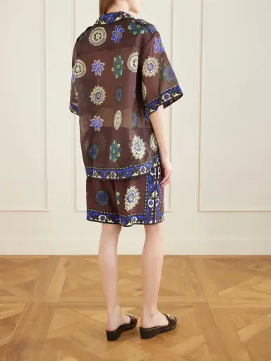 ALÉMAIS Jasper Printed Cotton And Silk-blend Shirt | Thumbnail 3 ALÉMAIS Jasper Printed Cotton And Silk-blend Shirt | Thumbnail 3