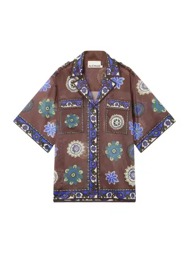 ALÉMAIS Jasper Printed Cotton And Silk-blend Shirt | Thumbnail 1 ALÉMAIS Jasper Printed Cotton And Silk-blend Shirt | Thumbnail 1