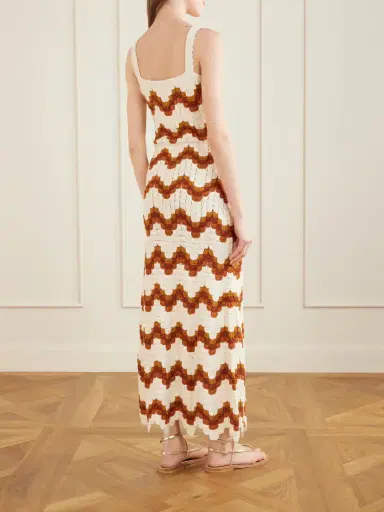 ESCVDO Marea Striped Crocheted Cotton Maxi Dress | Thumbnail 3 ESCVDO Marea Striped Crocheted Cotton Maxi Dress | Thumbnail 3
