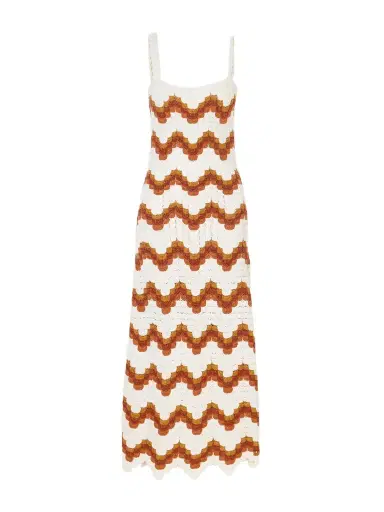 ESCVDO Marea Striped Crocheted Cotton Maxi Dress | Thumbnail 1 ESCVDO Marea Striped Crocheted Cotton Maxi Dress | Thumbnail 1