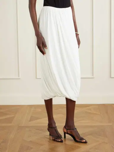 Norma Kamali Pleated Jersey Midi Skirt | Thumbnail 3 Norma Kamali Pleated Jersey Midi Skirt | Thumbnail 3