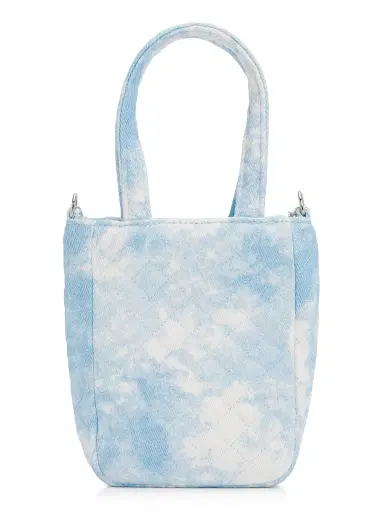 Bari Lynn Girl's Gummy Chain-Link Denim Tote Bag | Thumbnail 2 Bari Lynn Girl's Gummy Chain-Link Denim Tote Bag | Thumbnail 2