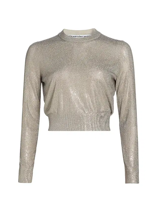 Women's Metallic Shimmer Jersey Top - Champagne Women's Metallic Shimmer Jersey Top - Champagne