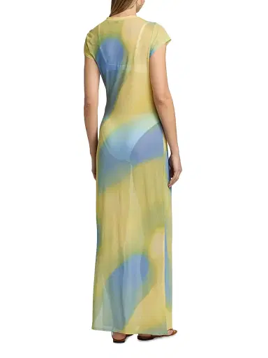 Simkhai Women's Fia Printed Mesh Cover-Up Maxi Dress - Golden Hour - Size Medium | Thumbnail 5 Simkhai Women's Fia Printed Mesh Cover-Up Maxi Dress - Golden Hour - Size Medium | Thumbnail 5