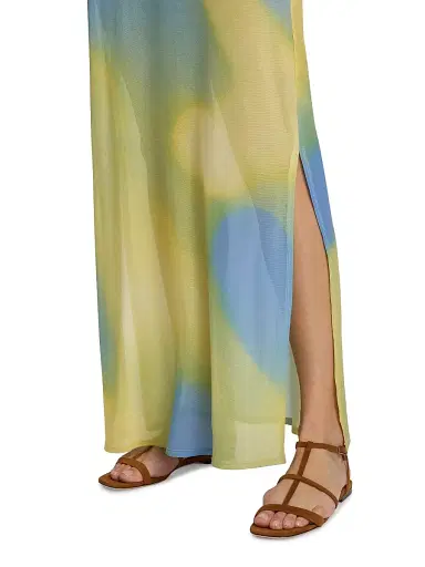 Simkhai Women's Fia Printed Mesh Cover-Up Maxi Dress - Golden Hour - Size Medium | Thumbnail 6 Simkhai Women's Fia Printed Mesh Cover-Up Maxi Dress - Golden Hour - Size Medium | Thumbnail 6