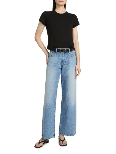 AG Jeans Women's Adria Rhinestone-Embellished Wide-Leg Jeans - Stockholm Snowdrift - Size 32 | Thumbnail 2 AG Jeans Women's Adria Rhinestone-Embellished Wide-Leg Jeans - Stockholm Snowdrift - Size 32 | Thumbnail 2