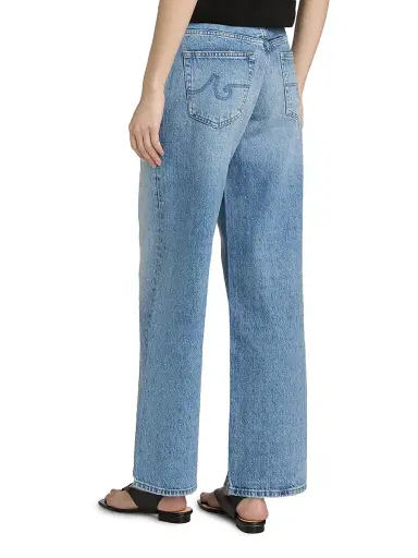 AG Jeans Women's Adria Rhinestone-Embellished Wide-Leg Jeans - Stockholm Snowdrift - Size 32 | Thumbnail 5 AG Jeans Women's Adria Rhinestone-Embellished Wide-Leg Jeans - Stockholm Snowdrift - Size 32 | Thumbnail 5