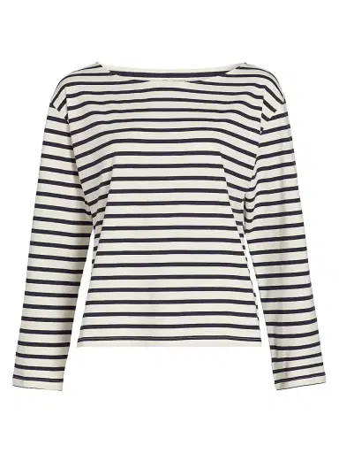 AG Jeans Women's Annie Striped Stretch-Cotton T-Shirt - Powder Pacific Navy | Thumbnail 1 AG Jeans Women's Annie Striped Stretch-Cotton T-Shirt - Powder Pacific Navy | Thumbnail 1