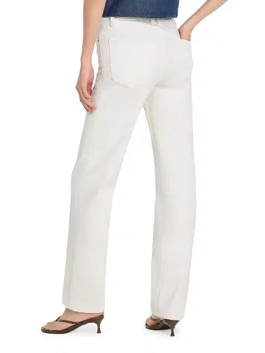 Good American Women's Good True Straight-Leg Jeans - White | Thumbnail 4 Good American Women's Good True Straight-Leg Jeans - White | Thumbnail 4