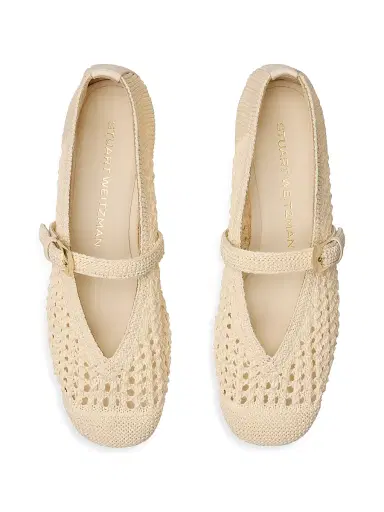 Stuart Weitzman Women's Leora Mary Janes - Chalk - Size 9.5 | Thumbnail 4 Stuart Weitzman Women's Leora Mary Janes - Chalk - Size 9.5 | Thumbnail 4