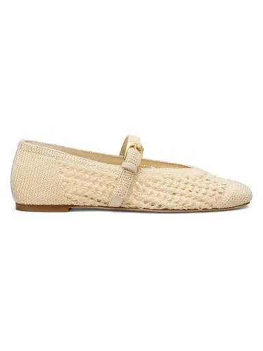 Stuart Weitzman Women's Leora Mary Janes - Chalk - Size 9.5 | Thumbnail 1 Stuart Weitzman Women's Leora Mary Janes - Chalk - Size 9.5 | Thumbnail 1