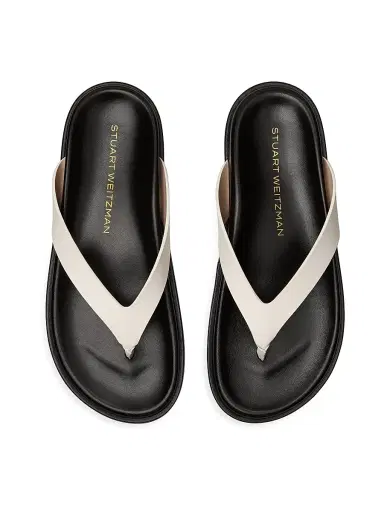 Stuart Weitzman Women's Marykate Leather Sandals - Cream - Size 6.5 | Thumbnail 4 Stuart Weitzman Women's Marykate Leather Sandals - Cream - Size 6.5 | Thumbnail 4