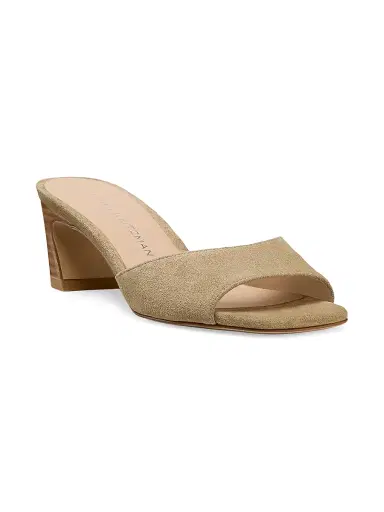 Stuart Weitzman Women's Stassi 50MM Slide Sandals - Golden Olive | Thumbnail 2 Stuart Weitzman Women's Stassi 50MM Slide Sandals - Golden Olive | Thumbnail 2