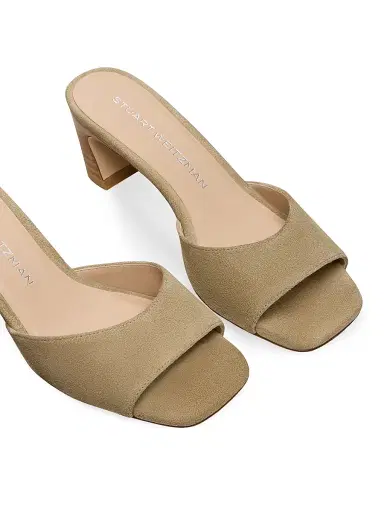 Stuart Weitzman Women's Stassi 50MM Slide Sandals - Golden Olive | Thumbnail 4 Stuart Weitzman Women's Stassi 50MM Slide Sandals - Golden Olive | Thumbnail 4