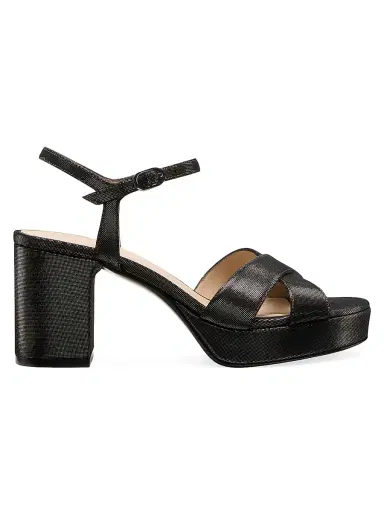 Stuart Weitzman Women's Dayna 80MM Textured Leather Platform Sandals - Gunmetal | Thumbnail 1 Stuart Weitzman Women's Dayna 80MM Textured Leather Platform Sandals - Gunmetal | Thumbnail 1
