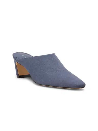 Stuart Weitzman Women's Stassi 50MM Suede Mules - Stormy Blue | Thumbnail 2 Stuart Weitzman Women's Stassi 50MM Suede Mules - Stormy Blue | Thumbnail 2