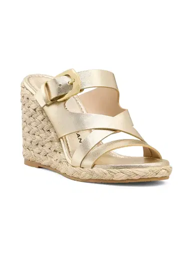 Stuart Weitzman Women's Sai 5MM Espadrille Wedges - Light Gold | Thumbnail 2 Stuart Weitzman Women's Sai 5MM Espadrille Wedges - Light Gold | Thumbnail 2