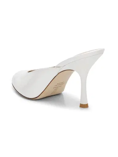 Stuart Weitzman Women's Madison 5MM Patent Leather Mules - Blanco | Thumbnail 3 Stuart Weitzman Women's Madison 5MM Patent Leather Mules - Blanco | Thumbnail 3