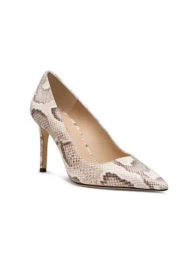 Stuart Weitzman Women's Power 5MM Snake-Embossed Leather Pumps - Cream | Thumbnail 2 Stuart Weitzman Women's Power 5MM Snake-Embossed Leather Pumps - Cream | Thumbnail 2